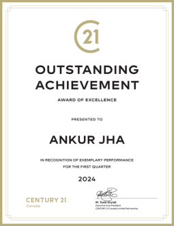 Outstanding Achievement Award | Q1 2024 Century 21 Canada