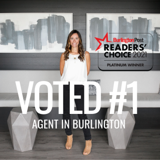 Voted #1 Burlington Real Estate Agent by the Burlington Post Readers' choice award 2021