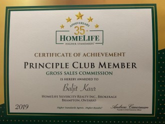 Homelife Award Winner 2019 - Principle Club Member