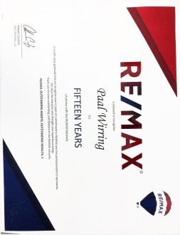 Re/max recognition for 15 years