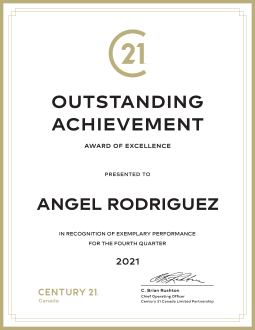 Outstanding Achievement Award of Excellence Third Quarter  2021